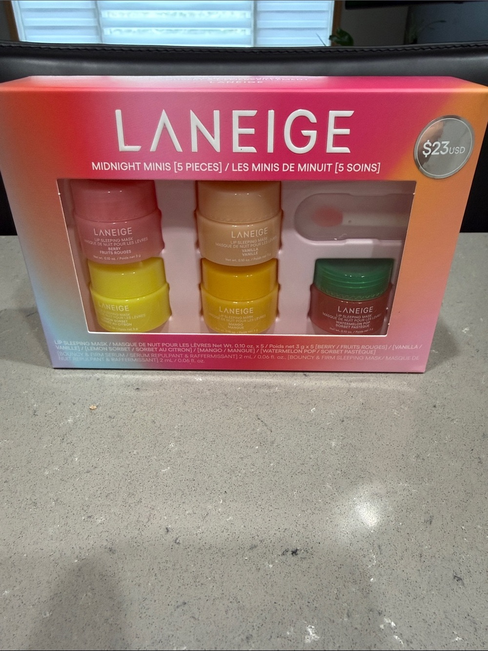 LANEIGE Lip Mask Mini Set of Five. New/Unopened